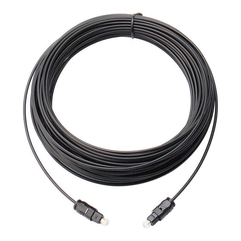 JIUWU 20M Black Digital Fiber Optical Audio SPDIF TosLink Cable - Image 1